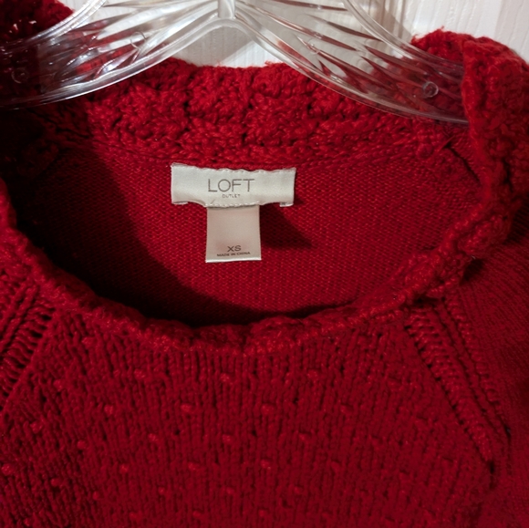 LAST CALL: Red XS Loft sweater - Picture 2 of 4